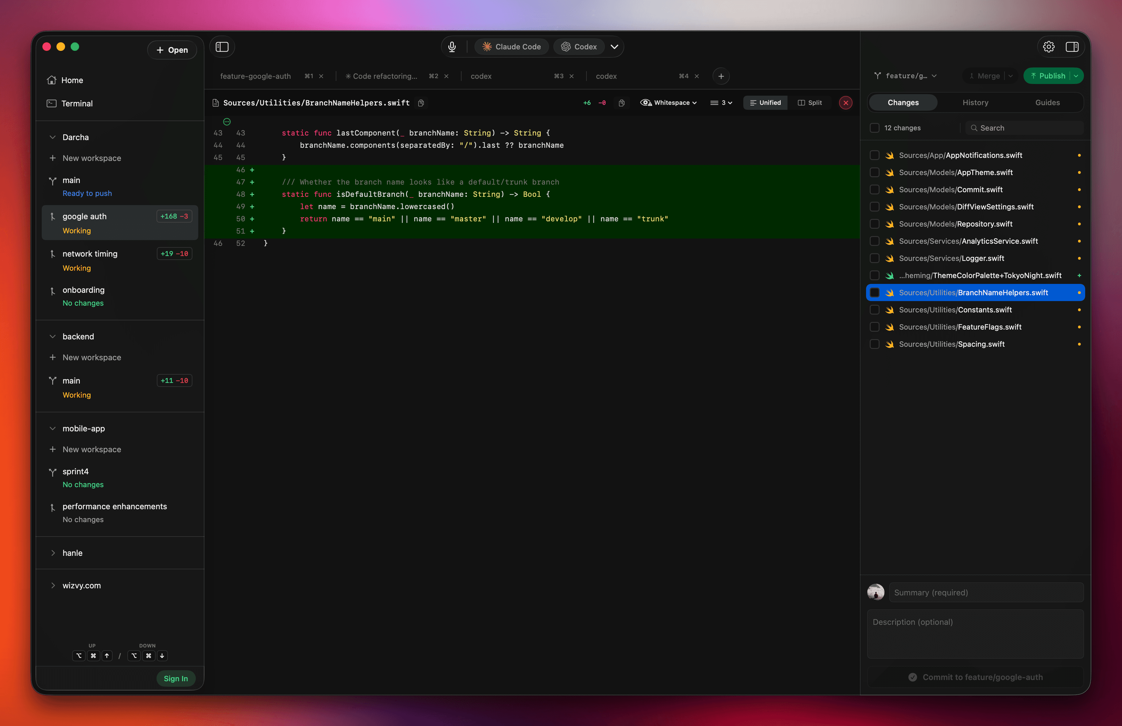 Review and ship in one flow