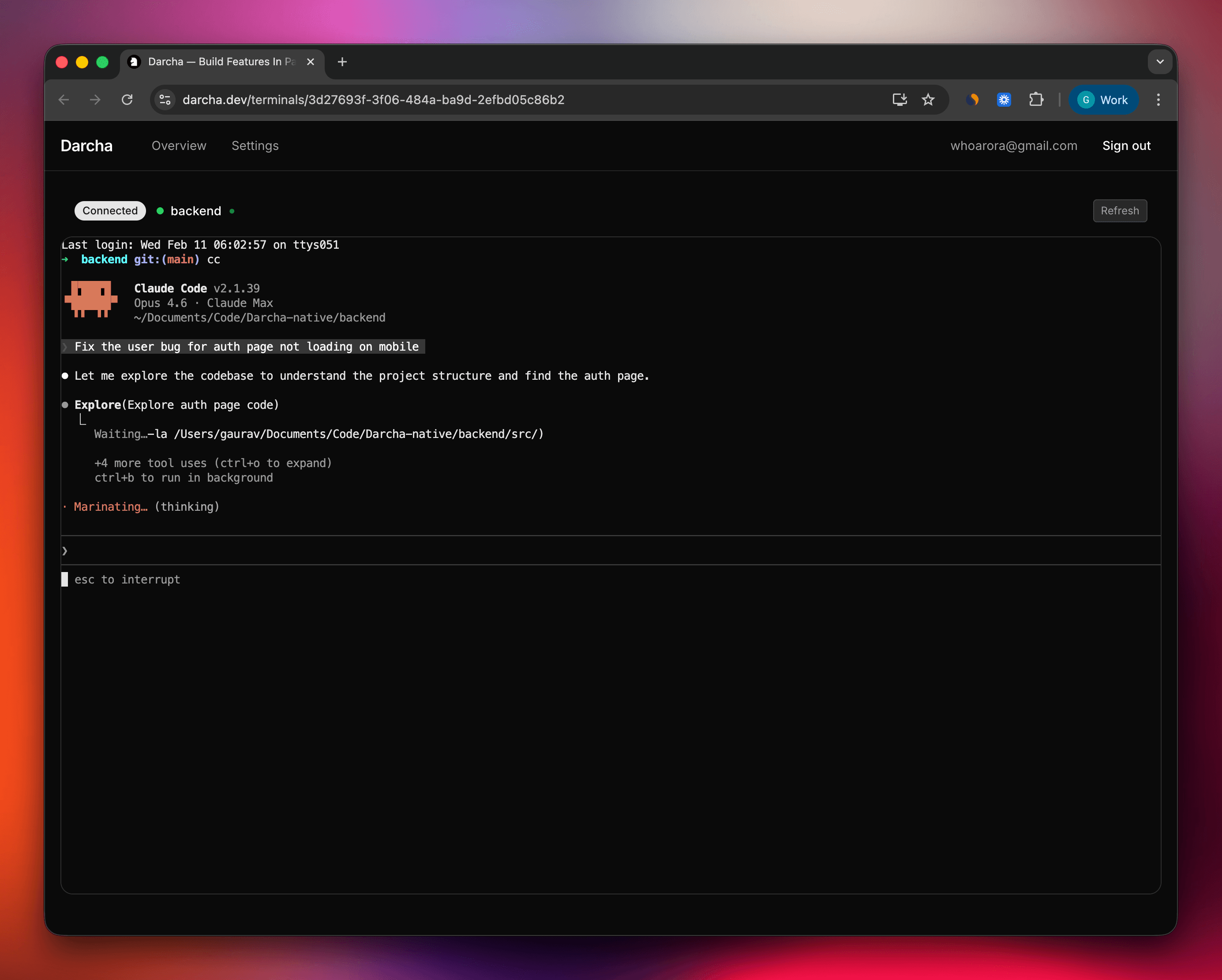 Access terminals from web and mobile — web